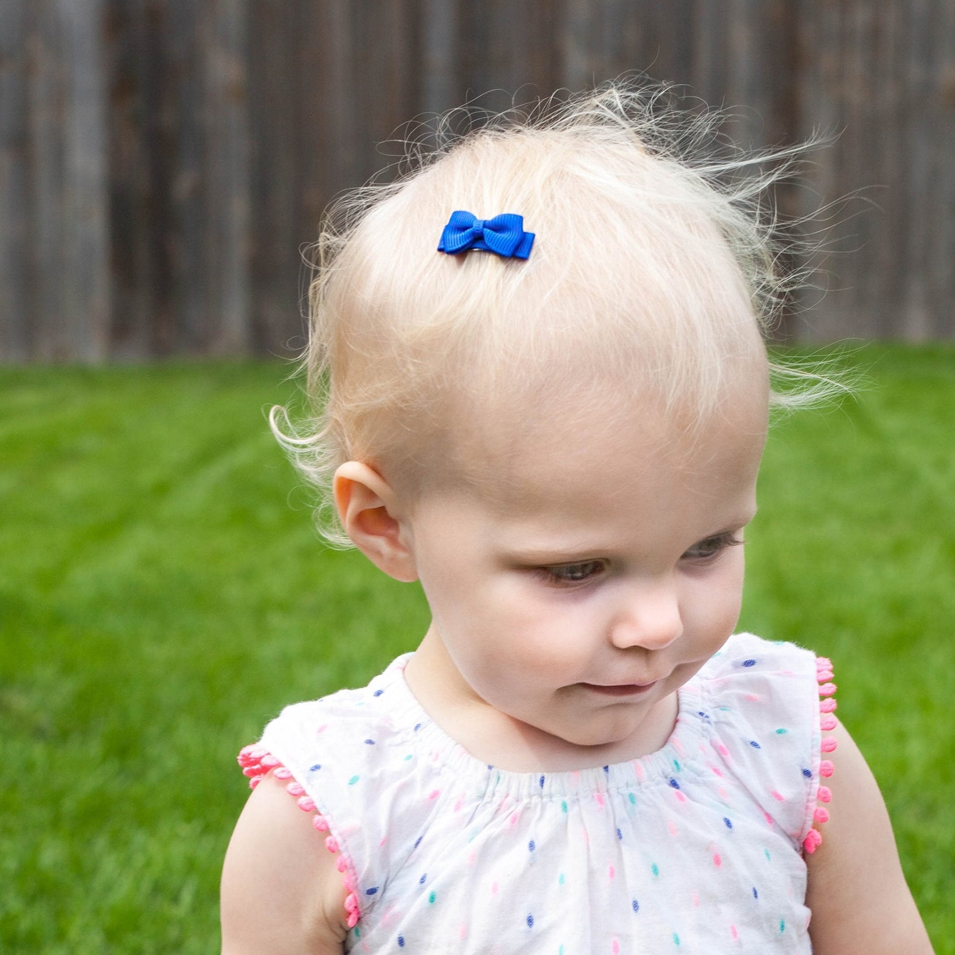 5 Small Snap Clips Mini Bows Tuxedo - PrepGirl Baby Wisp