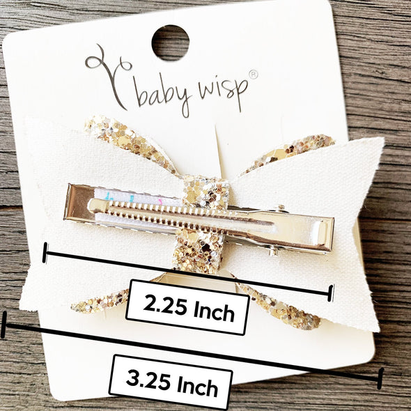 Pinch Clip - Courtney Sparkly Bow Baby Wisp