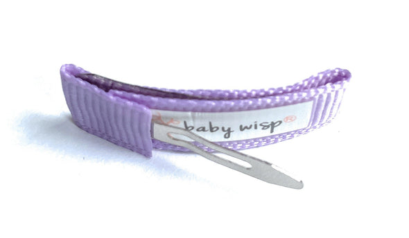 6 Small Snap Ribbon Lined Clips -  Christmas Gift Set Baby Wisp