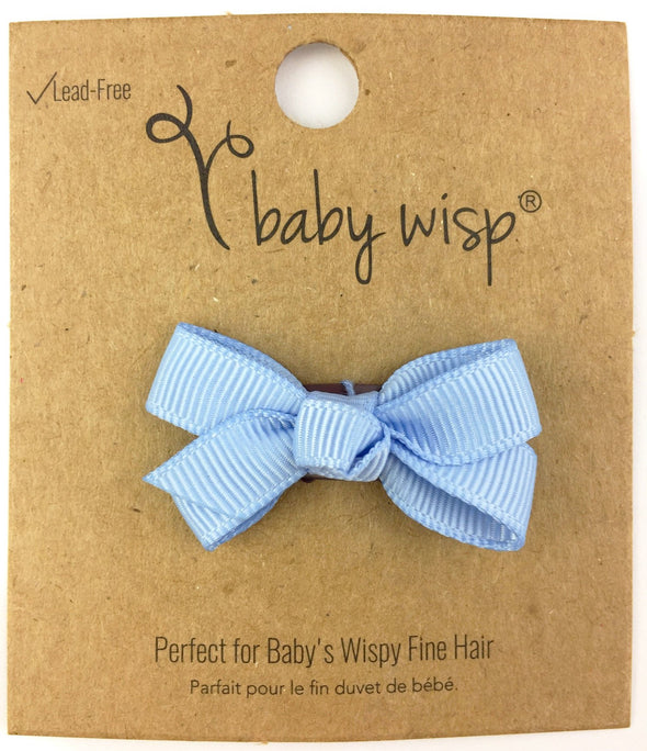 Mini Latch Wisp Clip - Chelsea Boutique Bow - Bluebird Baby Wisp