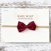 Thali Faux Suede Bow Headband for Babies Baby Wisp