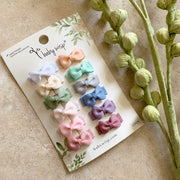 12 Pc Small Snap Tuxedo Grosgrain Hair Bows - Spring Classic Bows Baby Wisp