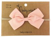 Emma Bow Infant Headband - Peach Baby Wisp