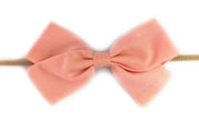 Emma Bow Infant Headband - Peach Baby Wisp