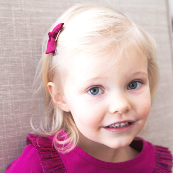 4 Diya Toddler Hair Bows Alligator Clip Gift Set - Oh Canada Baby Wisp