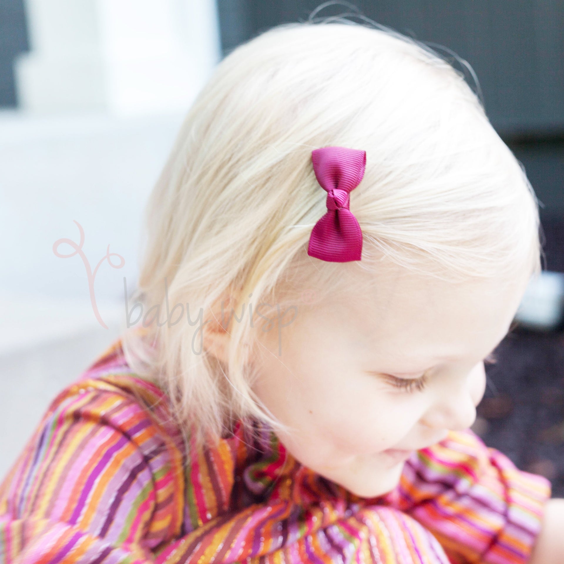 10 Diya Toddler Hair Bows Alligator Clip - Light Baby Wisp