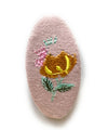 3 Embroidered Fabric Covered Large 5cm Snap Clips - Socal Baby Wisp