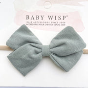 Emma Bow Infant Headband - Sage Baby Wisp
