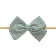 Emma Bow Infant Headband - Sage Baby Wisp