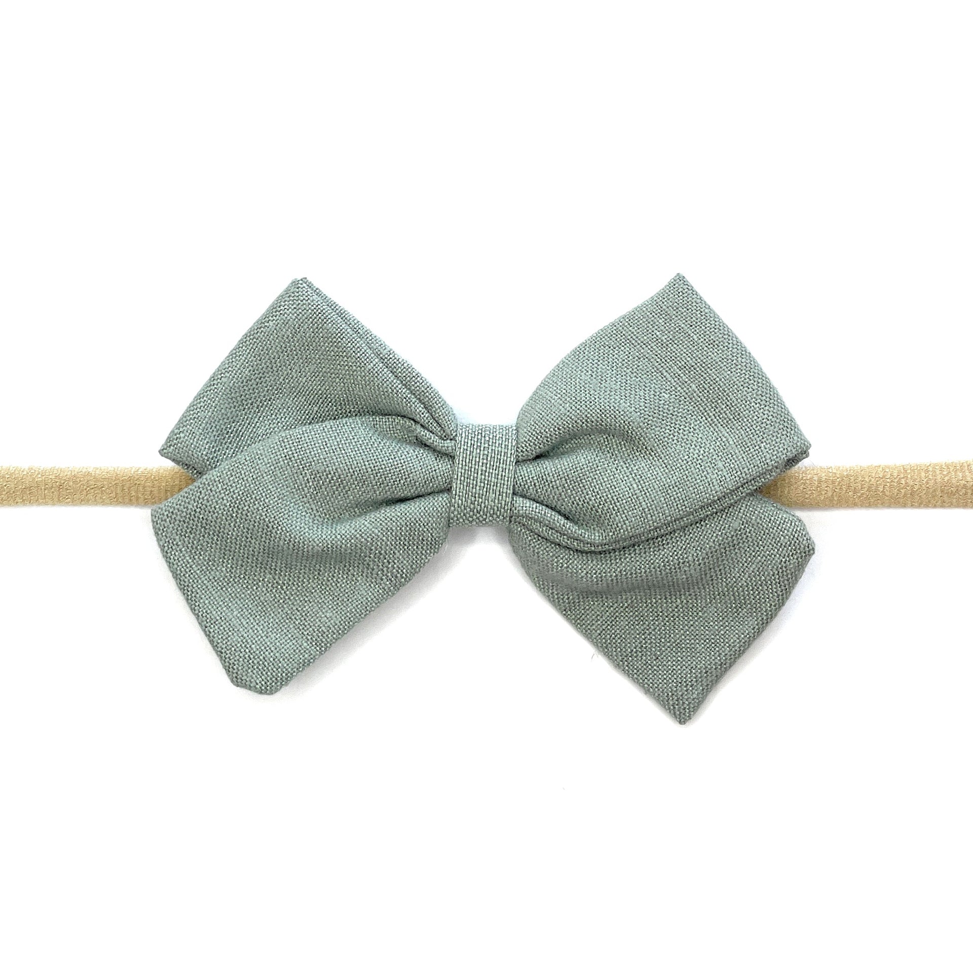 Emma Bow Infant Headband - Sage Baby Wisp