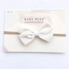 Emma Bow Infant Headbands - White Baby Wisp