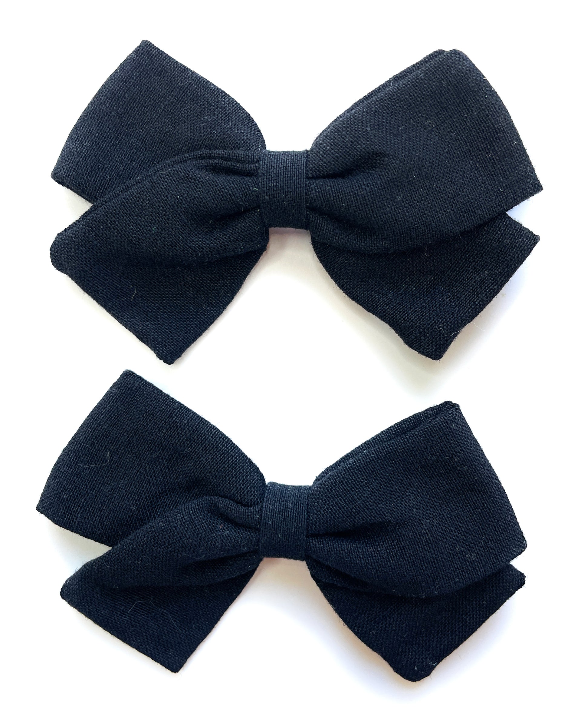 Emma Fabric Bows - Pigtail Bows - Alligator Clip Baby Wisp
