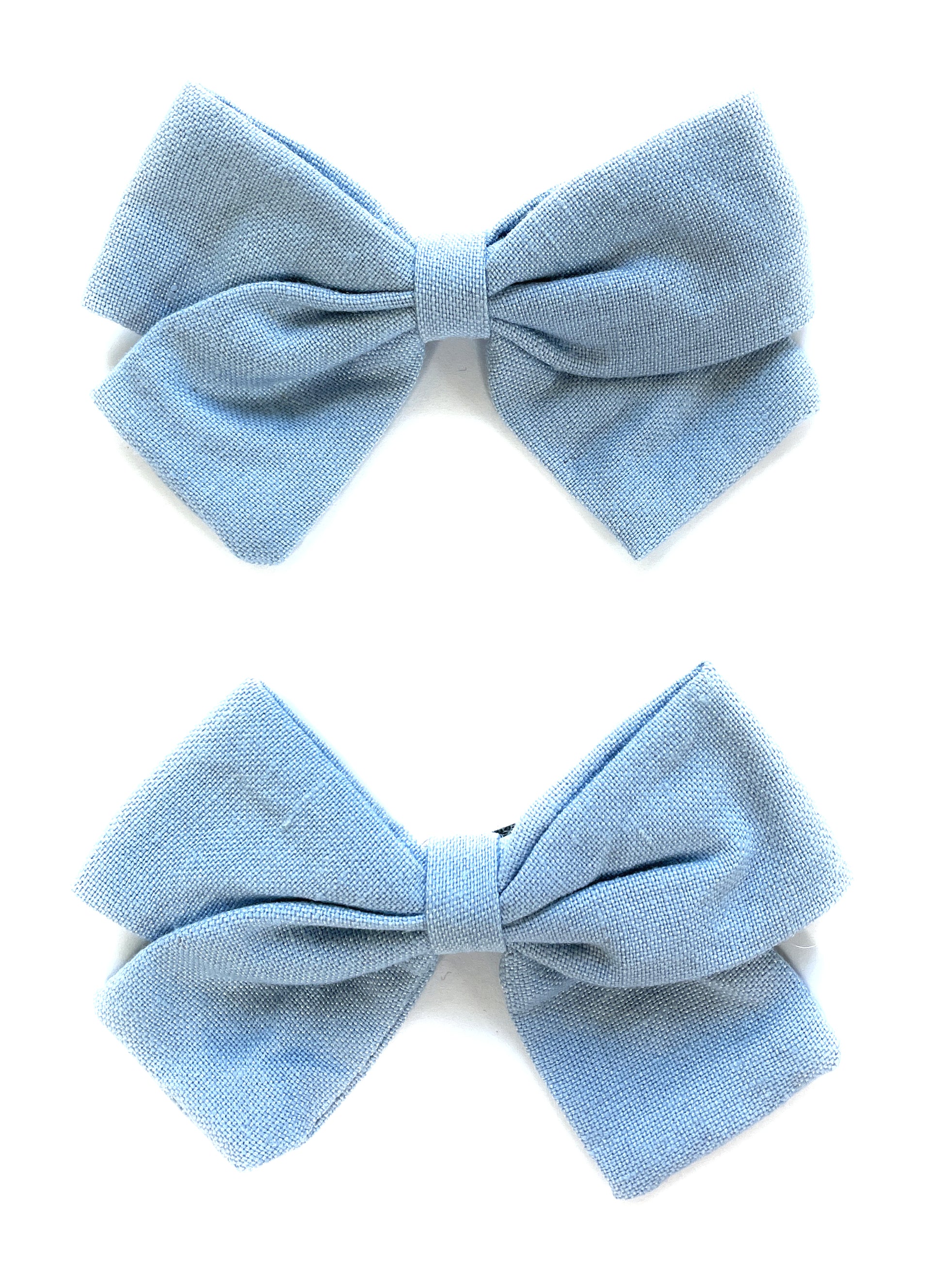 Emma Fabric Bows - Pigtail Bows - Alligator Clip Baby Wisp