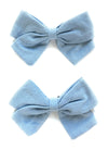 Emma Fabric Bows - Pigtail Bow Alligator Clips - Spring Influence Baby Wisp