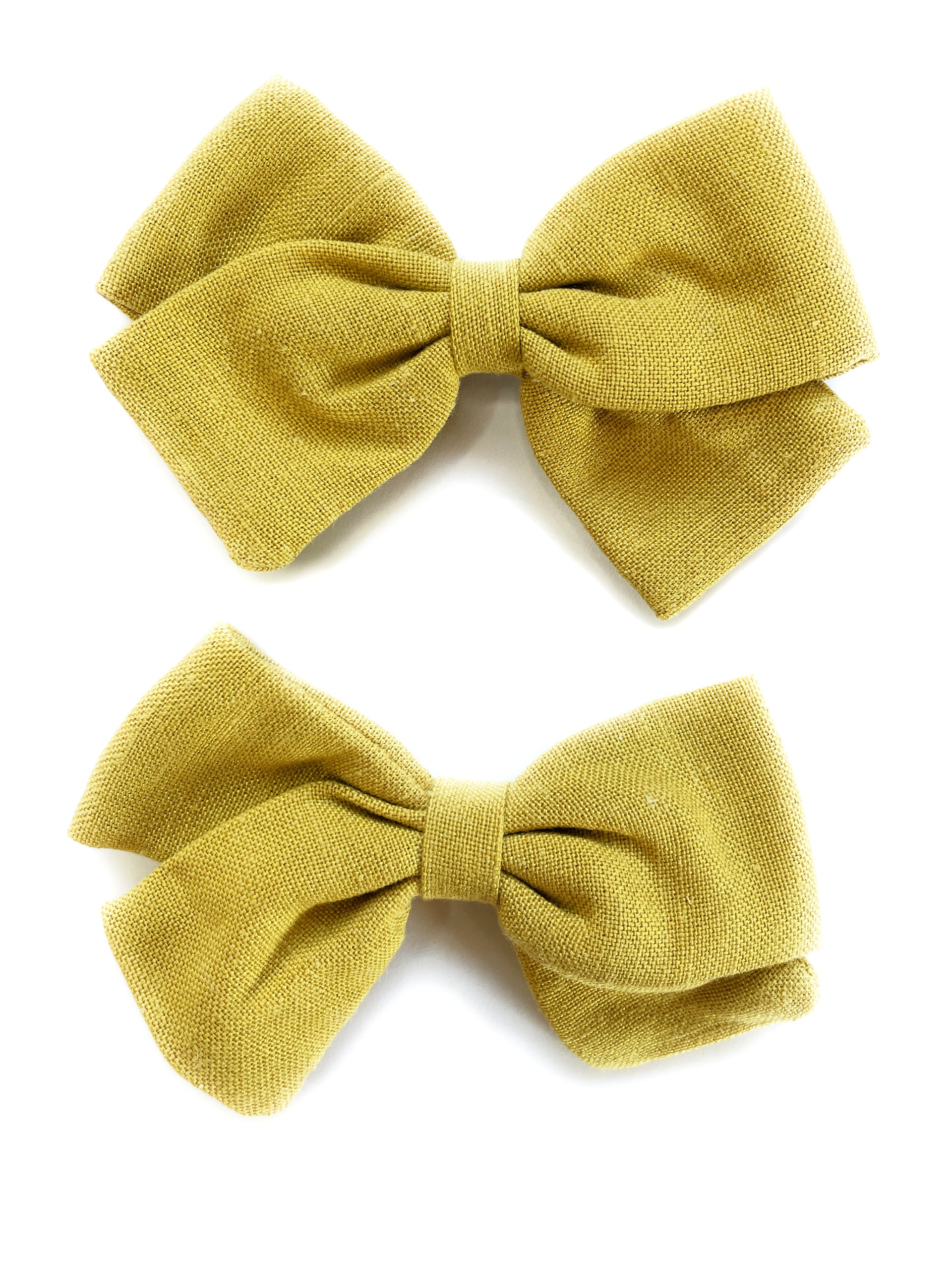 Emma Fabric Bows - Pigtail Bows - Alligator Clip Baby Wisp