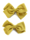 Summer Emma Fabric Bows - Pigtail Bows - Alligator Clip Baby Wisp