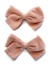 Emma Fabric Bows - Pigtail Bow Alligator Clips - Spring Influence Baby Wisp