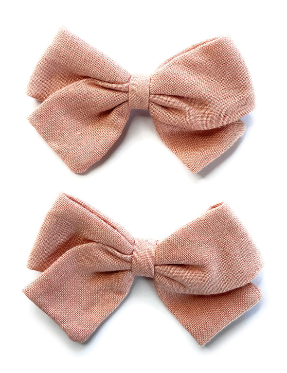 Summer Emma Fabric Bows - Pigtail Bows - Alligator Clip Baby Wisp