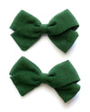 Summer Emma Fabric Bows - Pigtail Bows - Alligator Clip Baby Wisp