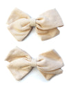 Summer Emma Fabric Bows - Pigtail Bows - Alligator Clip Baby Wisp