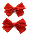 Emma Fabric Bows - Pigtail Bows - Alligator Clip Baby Wisp