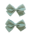 Summer Emma Fabric Bows - Pigtail Bows - Alligator Clip Baby Wisp