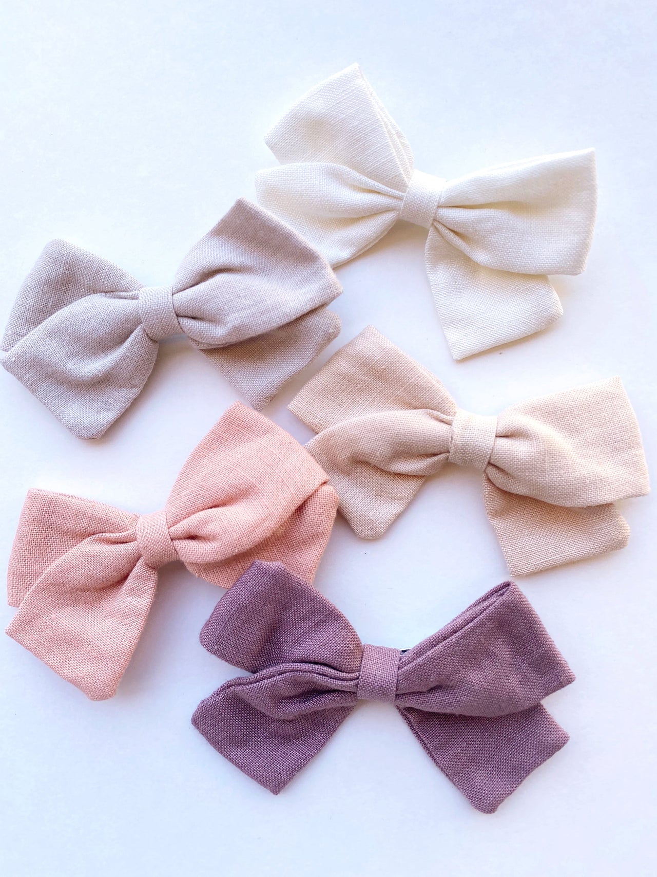 Summer Emma Fabric Bows - Pigtail Bows - Alligator Clip Baby Wisp