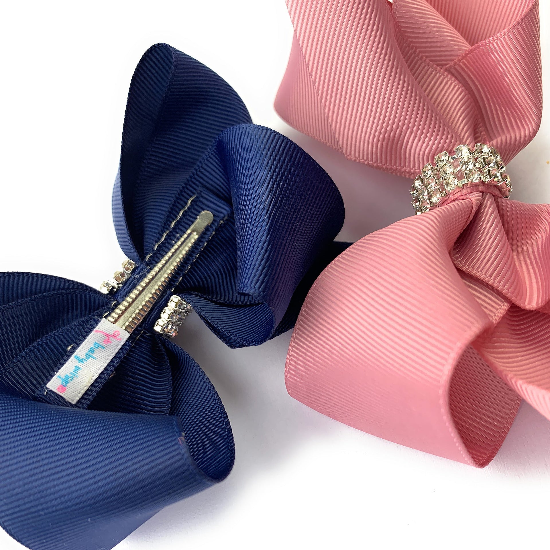 Americana Bow Pinch Clip - Diamond Rhinestone Bling Baby Wisp
