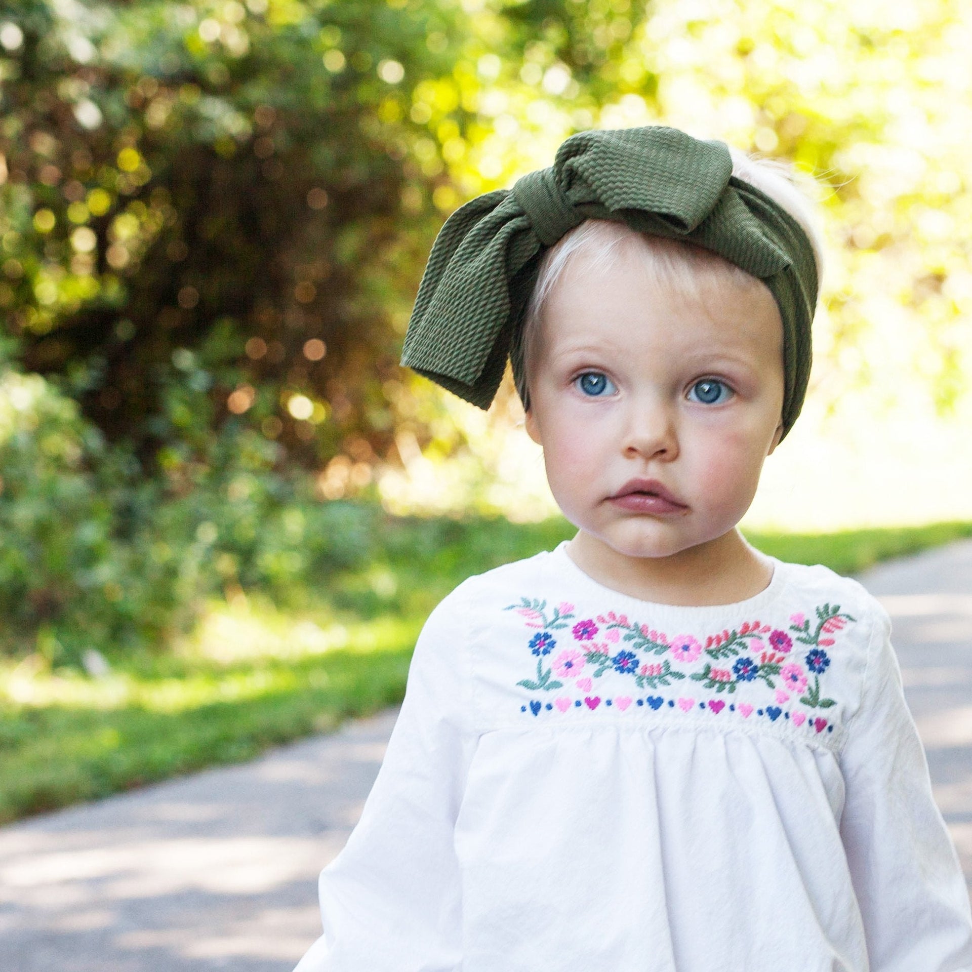 Lana Bow Headband - Extra Wide Headwrap - Navy Baby Wisp