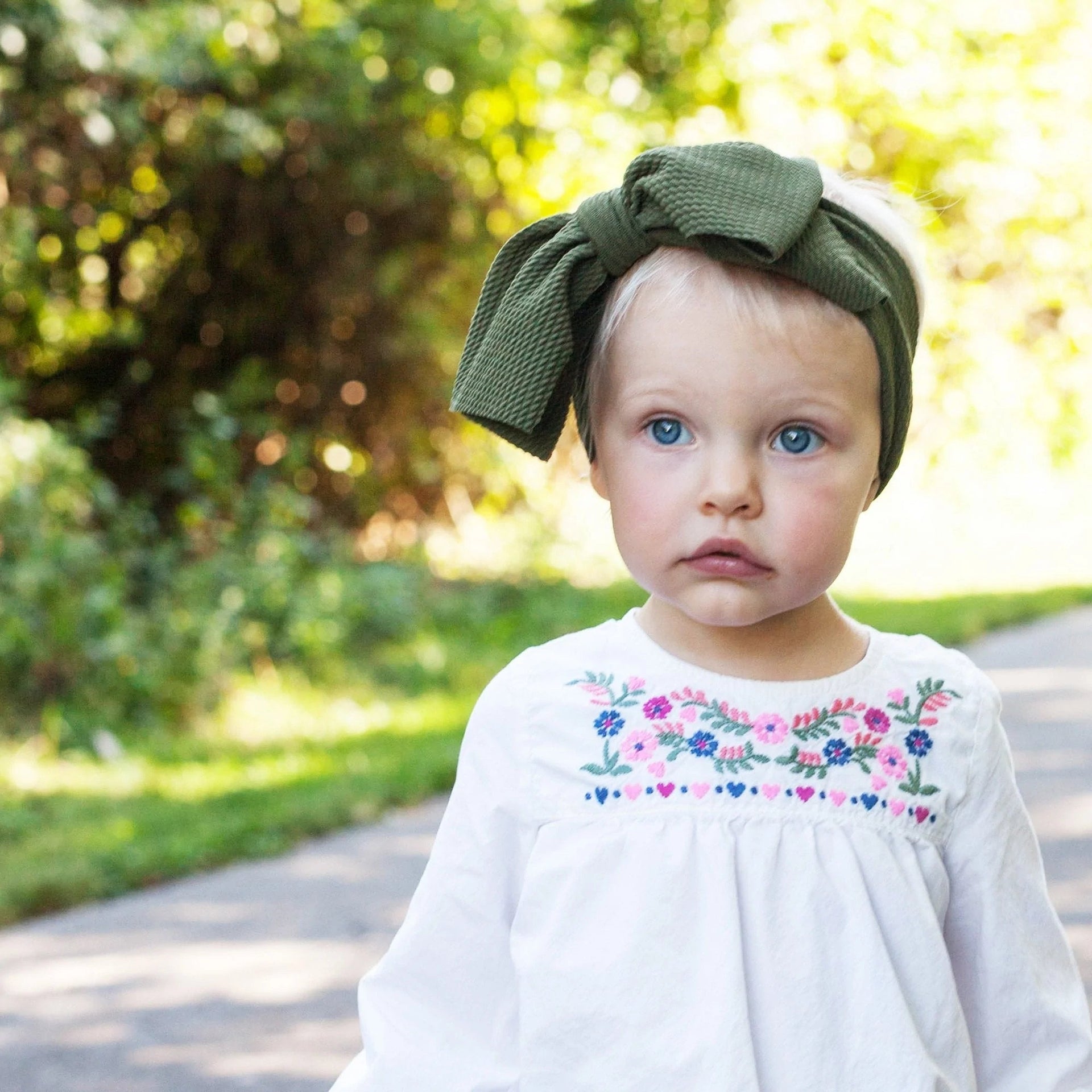Lana Bow Headband - Extra Wide Infant Headwrap - Lavender Baby Wisp