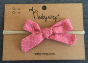 Infant Hand Tied Fabric Bow Headband - Starlite Baby Wisp