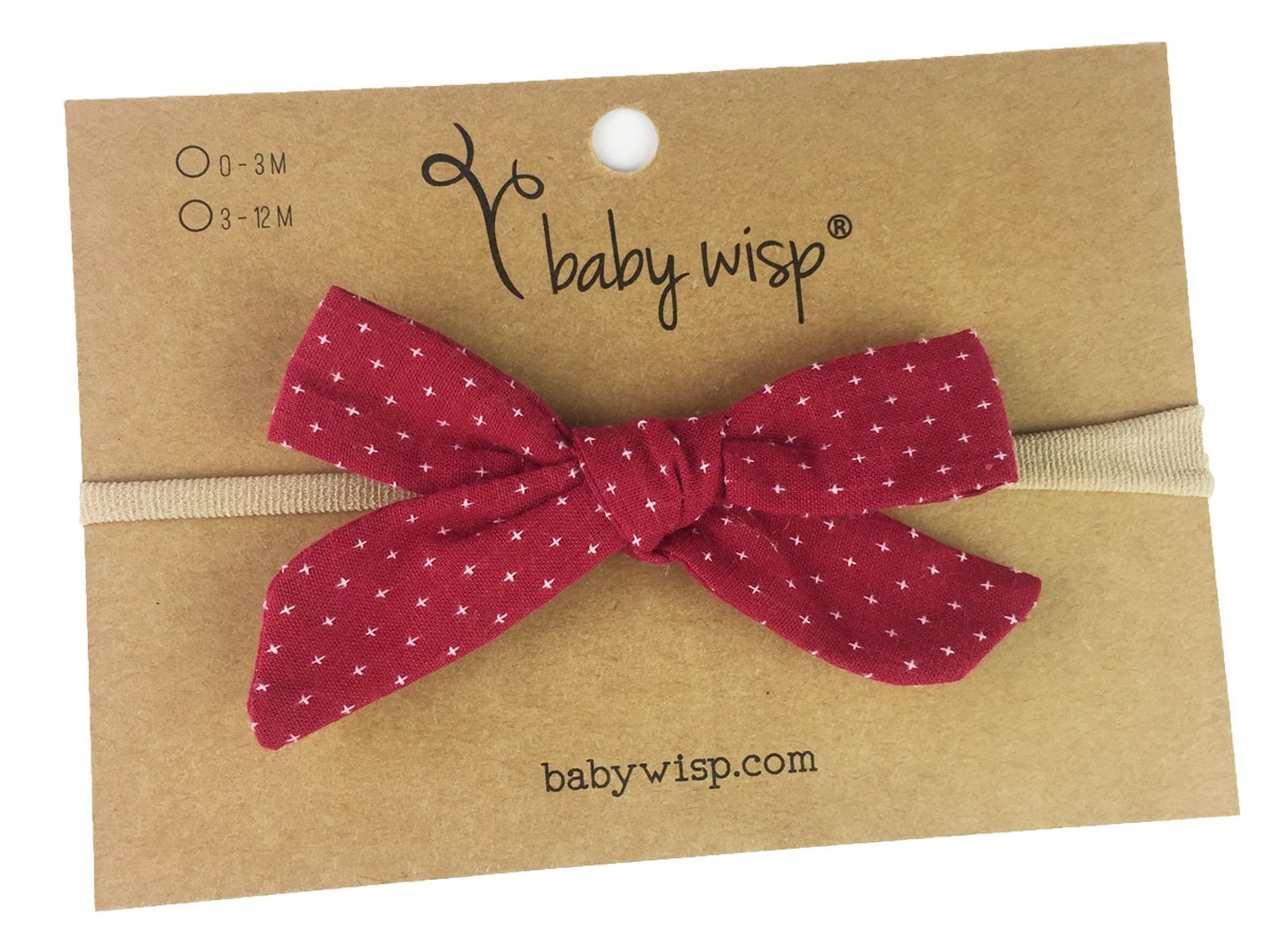 Infant Hand Tied Fabric Bow Headband - Starlite Baby Wisp