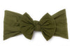 Infant Headwrap Nylon Bow Headband - Moss Baby Wisp