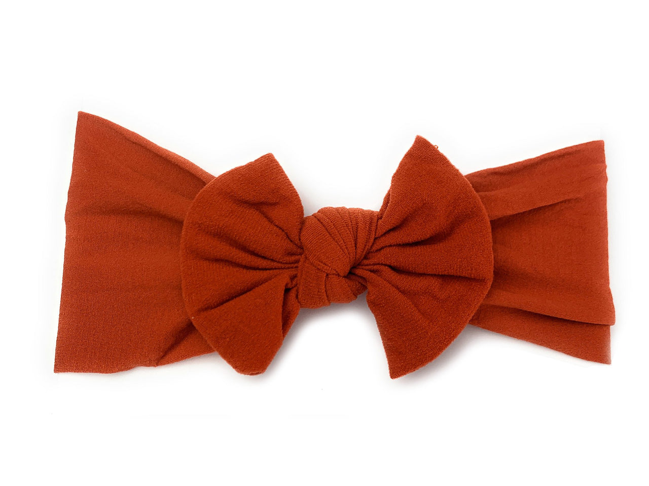 Infant Headwrap Nylon Bow Headband - Pumpkin Spice Baby Wisp