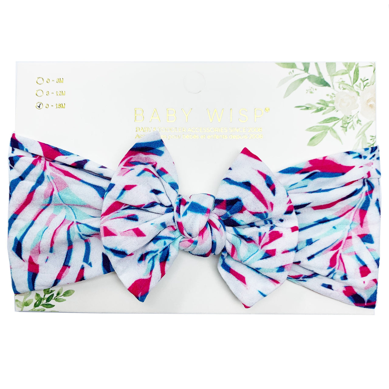 Infant Headwrap Nylon Bow Headband - Rainforest Baby Wisp