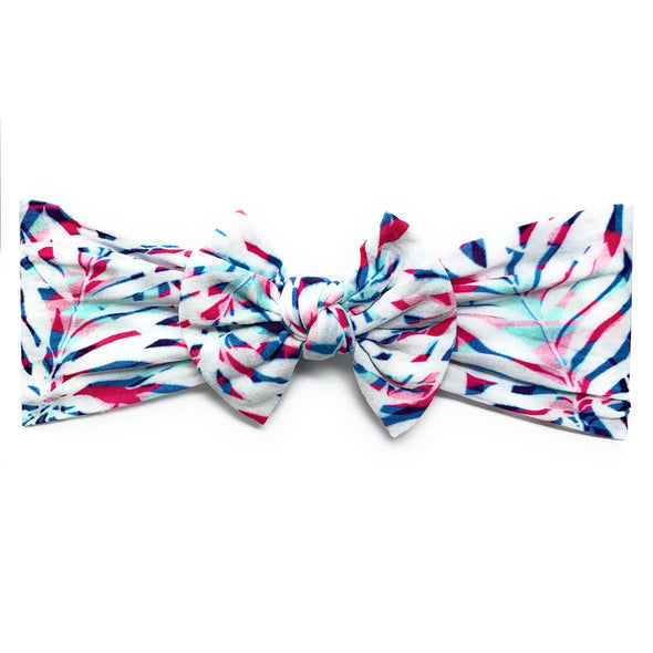 Infant Headwrap Nylon Bow Headband - Rainforest Baby Wisp