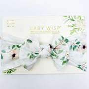 Infant Headwrap Nylon Bow Headband - Slow Floral Style Baby Wisp