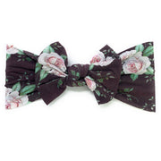 Infant Headwrap Nylon Bow Floral Headband - Stormy Baby Wisp