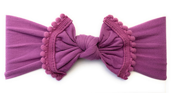 Spring Nylon Pom Pom Mini Trim Headband for Babies and Toddlers Baby Wisp