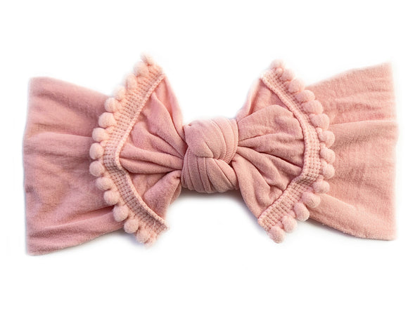 Spring Nylon Pom Pom Mini Trim Headband for Babies and Toddlers Baby Wisp
