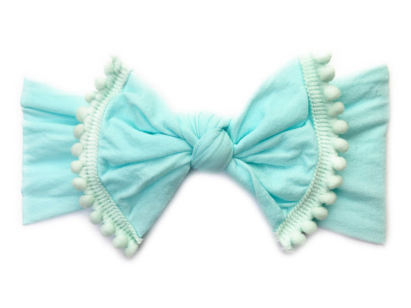 Spring Nylon Pom Pom Mini Trim Headband for Babies and Toddlers Baby Wisp