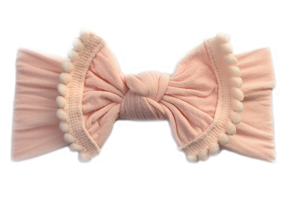 Spring Nylon Pom Pom Mini Trim Headband for Babies and Toddlers Baby Wisp