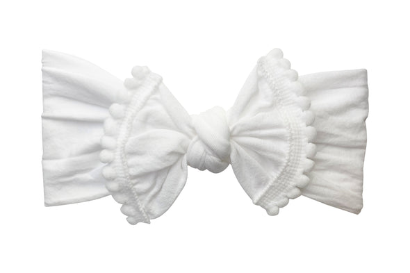 Spring Nylon Pom Pom Mini Trim Headband for Babies and Toddlers Baby Wisp