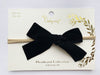 Velvet Bow - Baby and Toddler Headband (1 inch Ribbon) Baby Wisp