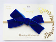 Velvet Bow - Baby and Toddler Headband (1 inch Ribbon) Baby Wisp