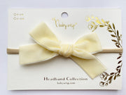 Velvet Bow - Baby and Toddler Headband (1 inch Ribbon) Baby Wisp