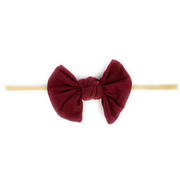 Knotted Bow - Skinny Nylon Headband Baby Wisp
