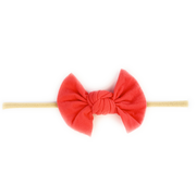 Knotted Bow - Skinny Nylon Headband Baby Wisp