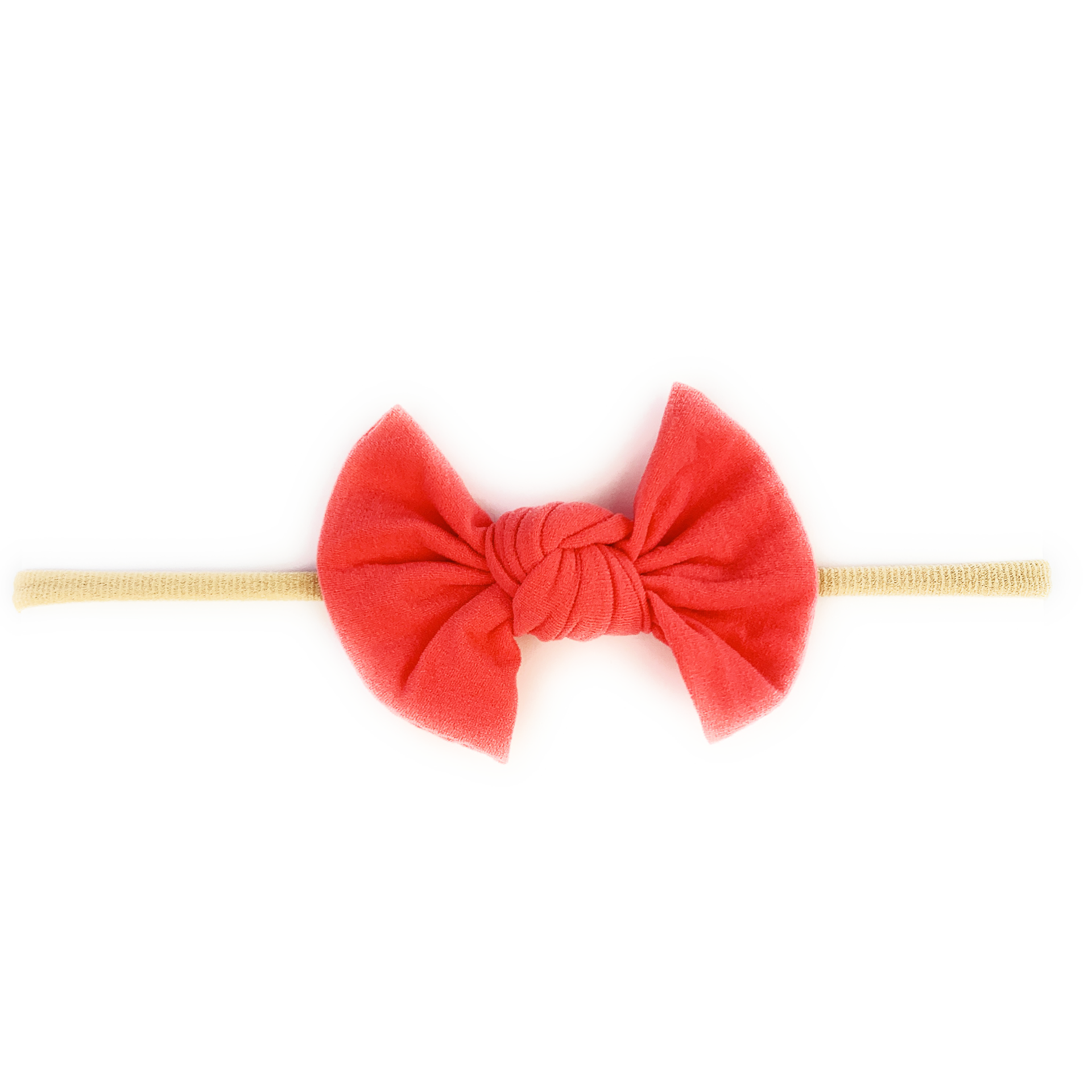Knotted Bow - Skinny Nylon Headband Baby Wisp