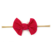 Knotted Bow - Skinny Nylon Headband Baby Wisp